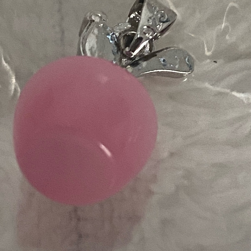 Chic Pink and Silver Pendant 9.25